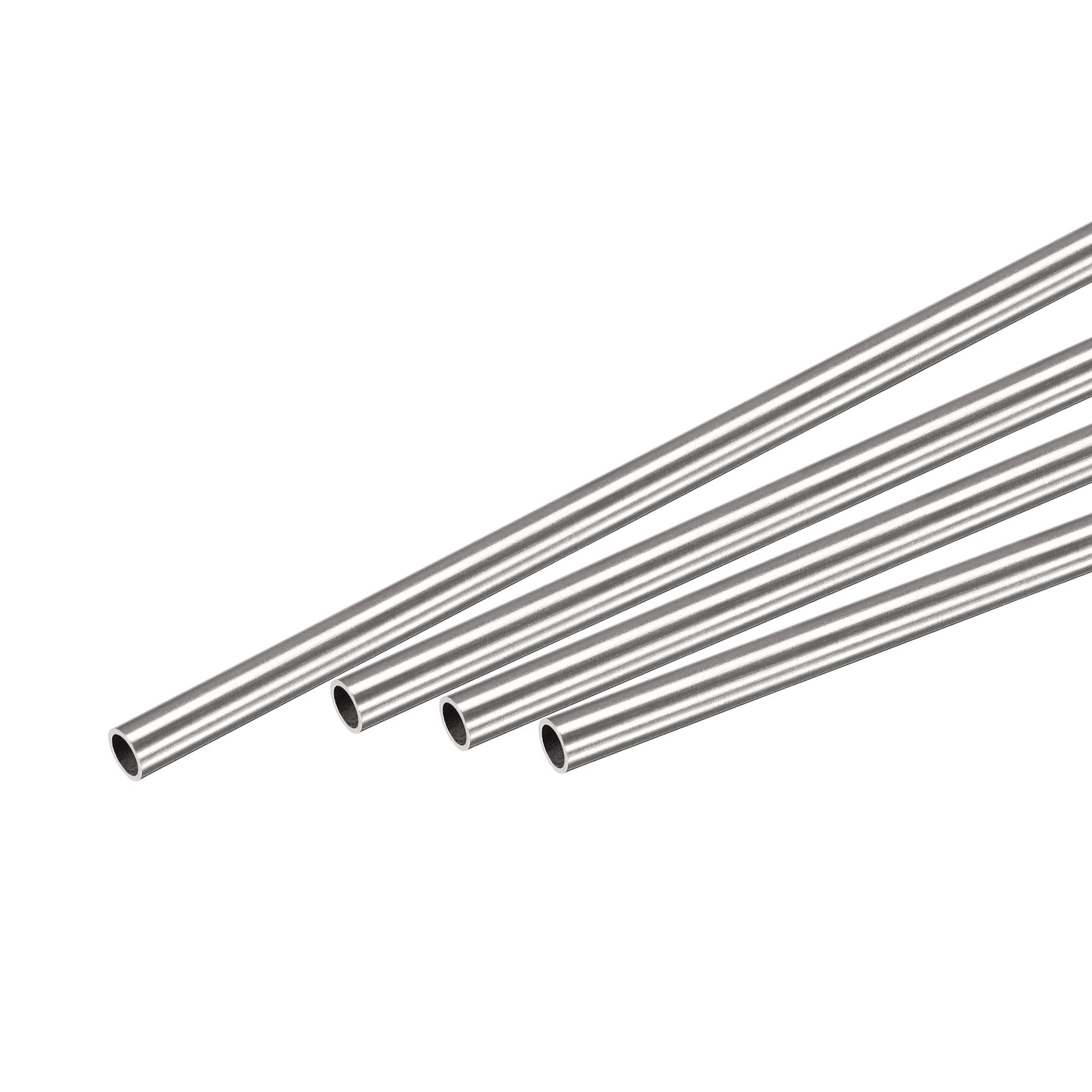 sourcing map 304 Stainless Steel Round Tube 4mm OD 0.5mm Wall Thickness 300mm Length 4 Pcs