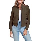 FIOPHY Women's Full Zip Up Sweatshirts Fleece Jackets Stand Collar Long Sleeve Casual Outwear Fuzzy Warm Coat with Pocket