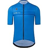 GCRFL Cycling Jersey Men Shorts Sleeves Road Bike Jersey Bicycle Tops Shirt, Zipper Pocket UPF 50+ Lightweight PRO Race Fit