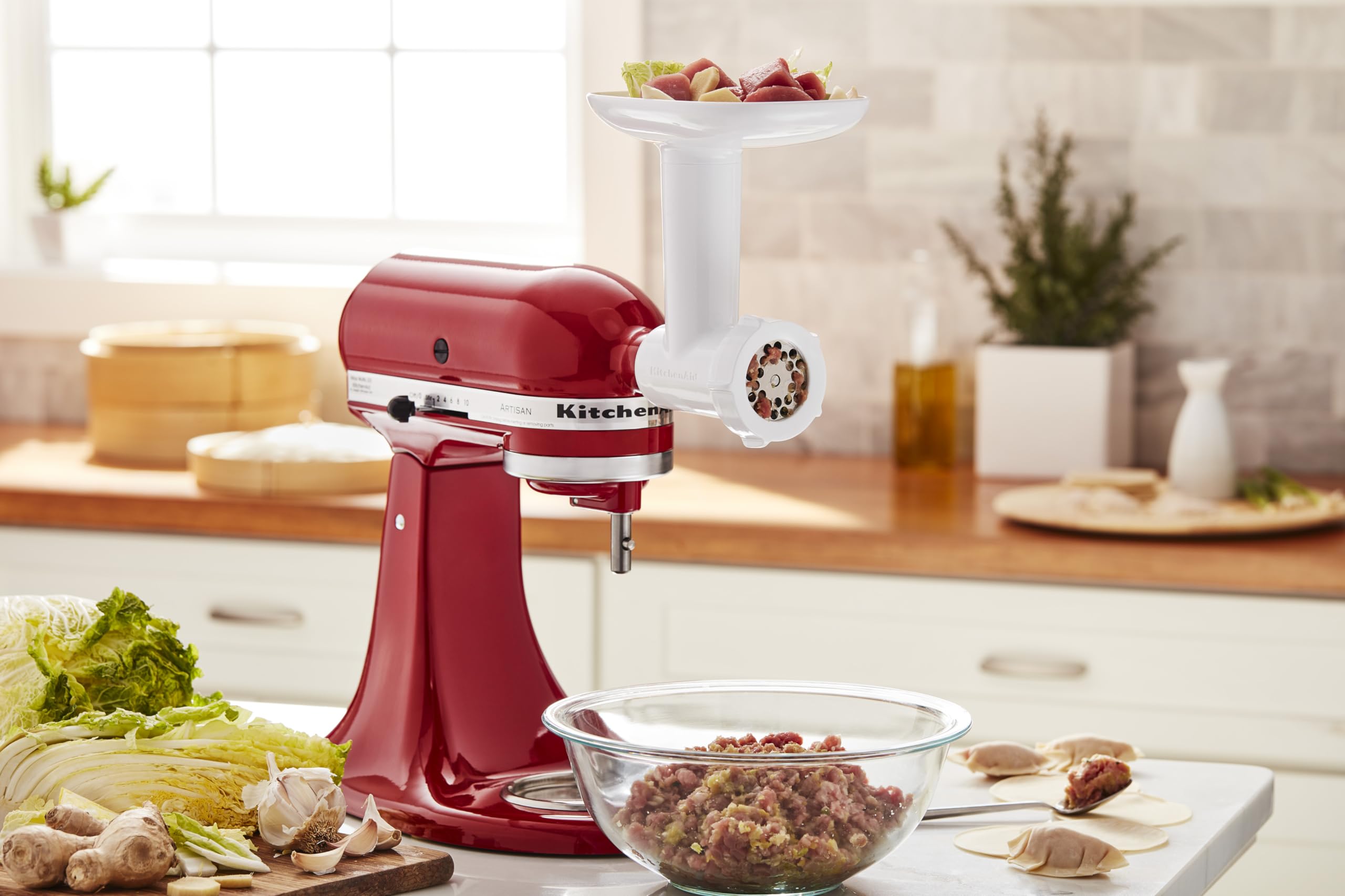 KitchenAid® Food Grinder + Fresh Prep Slicer/Shredder Attachment Bundle