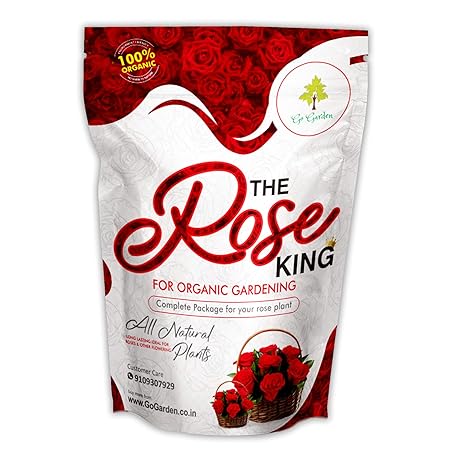 Go Garden Rose Care Rose Plant Fertilizer for Flowering Special Organic Fertilizer for Rose Plants Rose Food (950 Gram)