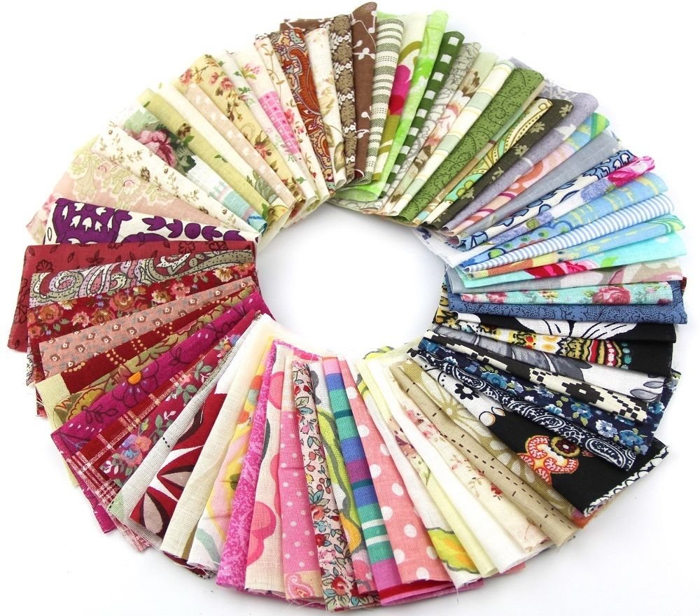 50pcs 1010cm Fabric Patchwork Craft Cotton Material Batiks Mixed