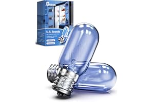 dcosok Refrigerator Light Bulb 40 Watt 297048600 241552802 Compatible with Frigidaire Kenmore Whirlpool Electrolux KitchenAid Fridge Light Bulbs Replacement Freezer Bulb T8 E17 Lamp Light, 2 Pack