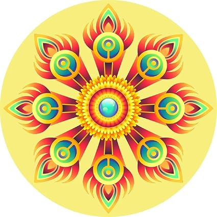 Amazon Com Rangoli Pattern Floor Sticker Diy Removal Vinyl Decal