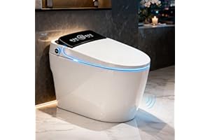 Smart Toilet, Bidet Toilet with Premium Comfort Design, Wireless Remote Control, Auto Open/Close Lid, Instant Warm Water, Hea