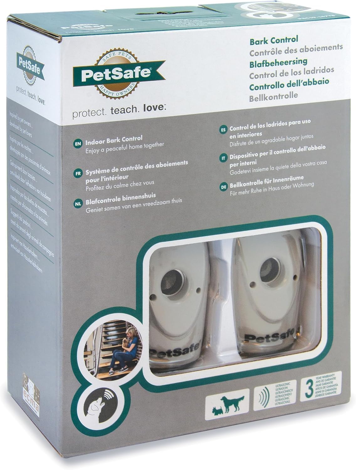 PetSafe Ultrasonic Indoor Bark Control X 2 multipack pack, Anti-Bark, Automatic, Training