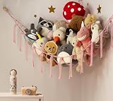 mirolam Baby Teddy Hammock Stuffed Animal Storage Net 41x41x55 view 2