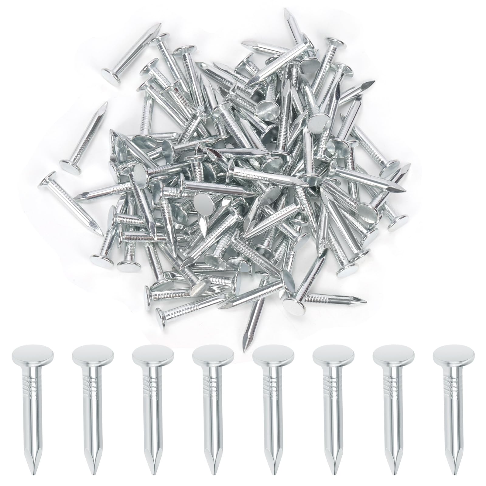 Swpeet 300Pcs 1-1/4 Inch High Quality Galvanized Roofing Felt Nails, Roofing Felt Nails Suit for Fasten Roofing Felt, Asphalt Shingles and Insulation Board