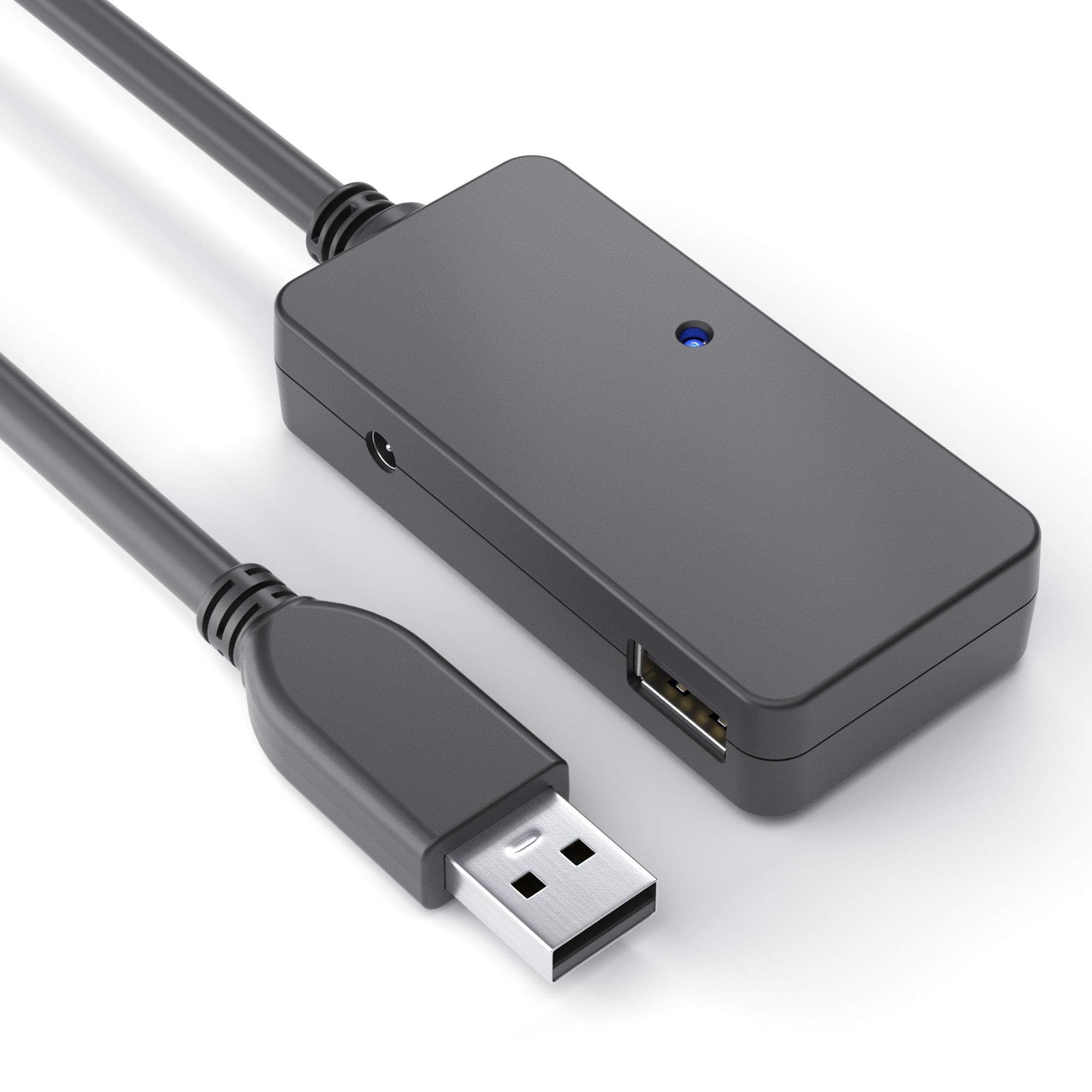 PureLink DS3200-100 USB 3.1 Gen.1 Active Extension with 4-Port USB Hub (USB-A Male to Hub 4x USB-A Female) Includes Power Supply 5V3.5A 10.0 m Black