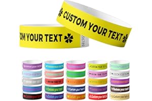 Custom Paper Wristbands for Events, Personalized Waterproof Wrist Bands with Logo & Text, Bulk Printable Event Wristbands for