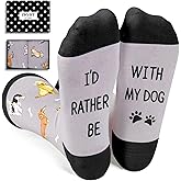 Zmart Funny Dog Cat Socks - Dog Cat Dad Gifts for Pet Lovers, Men Christmas Gifts