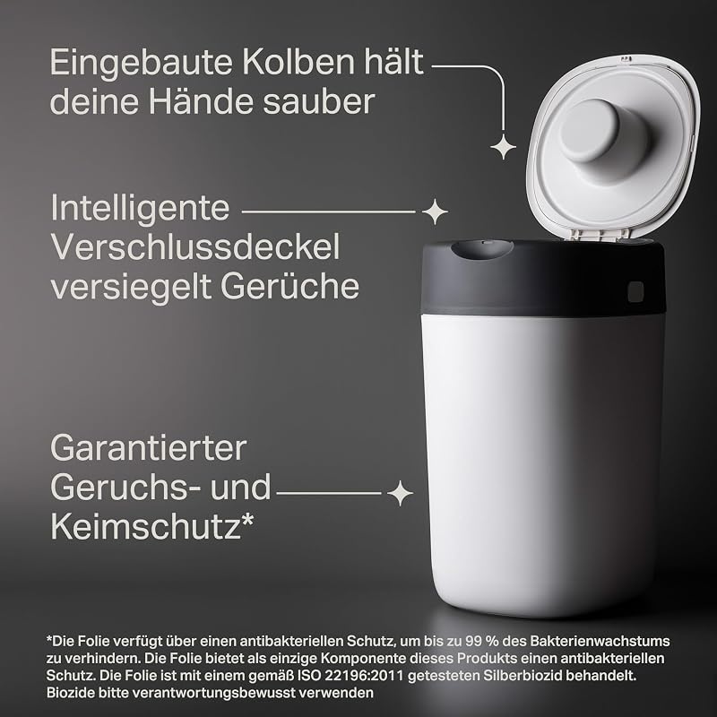 Twist and Click Advanced Windeleimer mit 2 Nachfüllkassetten, garantierter Geruchs- und Keimschutz, großes Fassungsvermögen (Verpackung kann variieren)