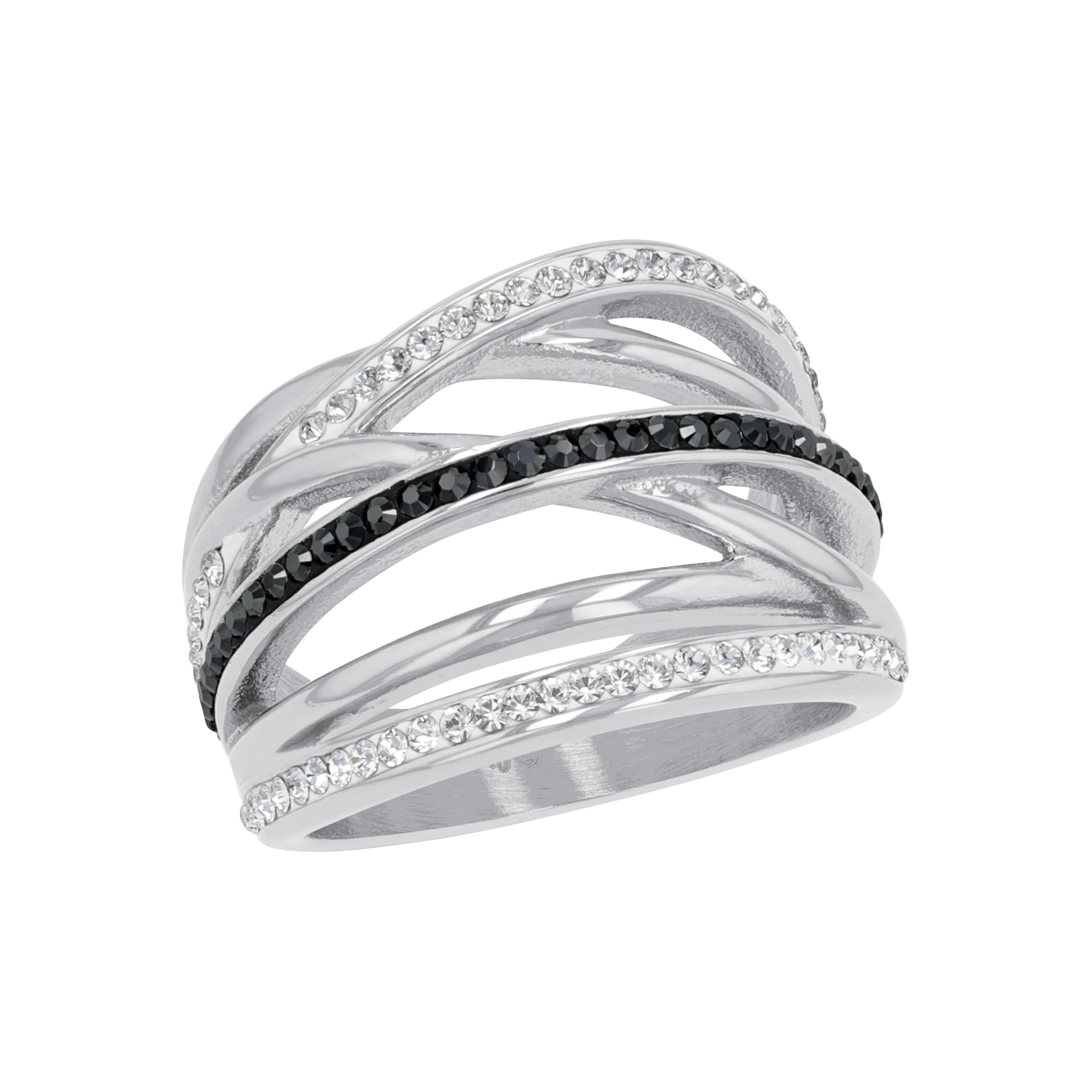 s.Oliver Ring Women Rings, with Crystal, Gray, Comes in jewelry gift box, 2022654