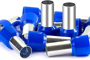AIRIC UL Listed Wire Ferrule Connectors 1/0 Gauge - DIN Standard - Crimp Copper Ferrules Terminals Wiring Electrical Connector Nylon Insulated Pin Cord End Terminal 1/0 AWG, Blue, 10 Pcs
