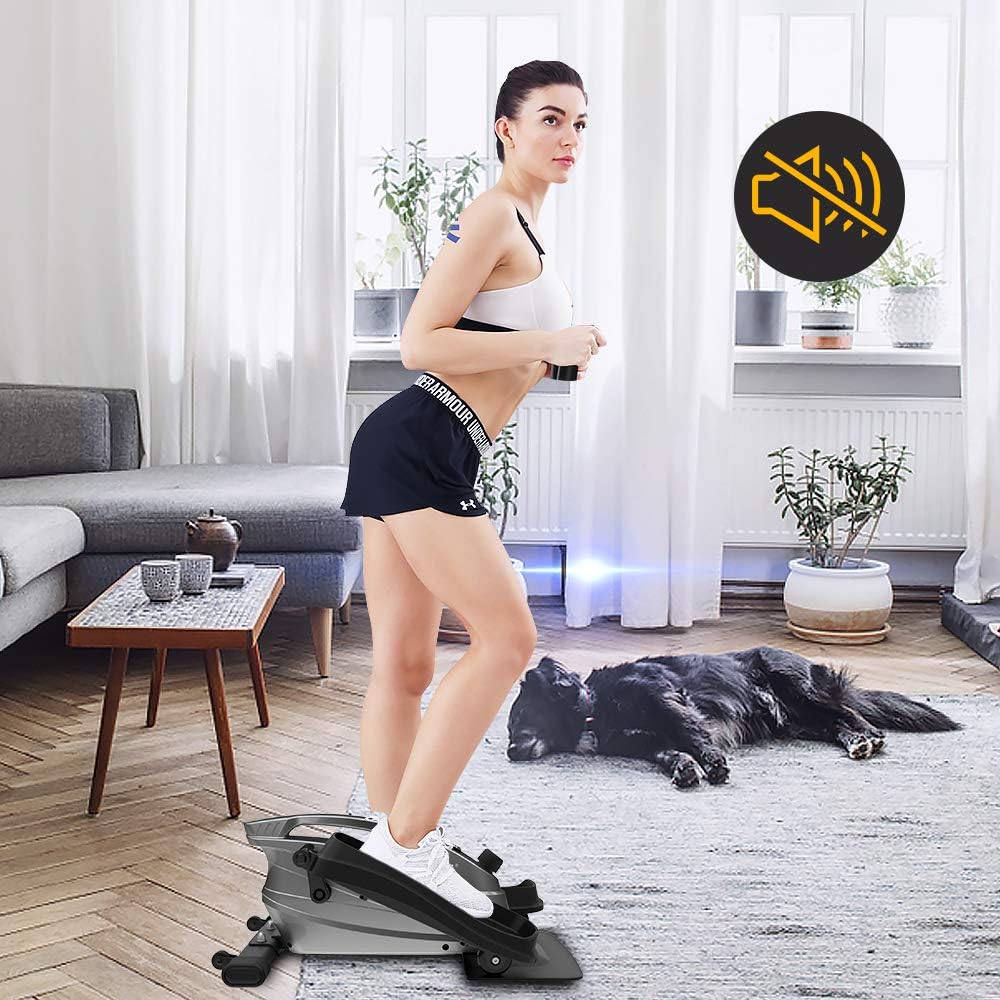 ATIVAFIT Under Desk Elliptical Bike, Pedal Exerciser, Mini Elliptical Machine with Non-Slip Pedal, Display Monitor and Adjustable Resistance, Quiet & Compact Electric Trainer Fitness Peddler : Sports & Outdoors