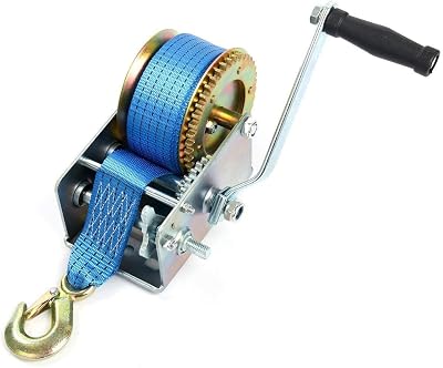 FreeTec 2500 lbs Manual Hand Winch with 10m Strap for Trailer Boat Caravan