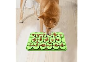 Femont Small Silicone Snuffle Mat for Small Dog Puppy Cat Slow Down Eating,Slow Feeder Lick Mat for Dry Wet Food for Pet Training Smell,Encourages Natural Foraging Skill,Relieving Stress (Green)