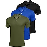 PINSPARK Golf Polo Shirts for Men Quick Dry Short Sleeve Collared Shirt Slim Fit Summer Casual Polos Shirt