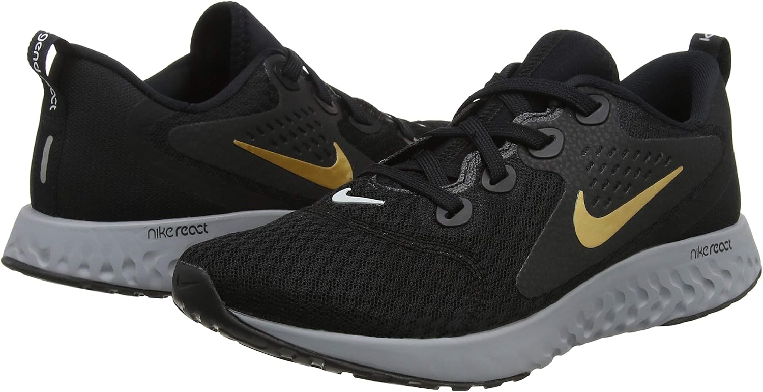nike legend react women's black gold
