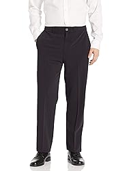 Savane Men's Flat Front Active Flex 4-Way Stretch