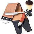 Professional Straight Razor Kit With Strop, Shaving Brush, Leather Strop - Barber Edge Razor Navaja de Barbero