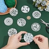 BENECREAT 8pc Acrylic Diz Whorl 56mm Multi Hole Drop Spindle Felting Roving view 3