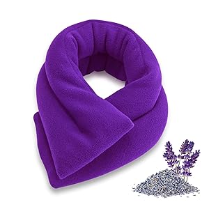 Sunny Bay Lavender-scented Extra Long Neck Heat Wrap, Aromatherapy, Microwavable (purple)