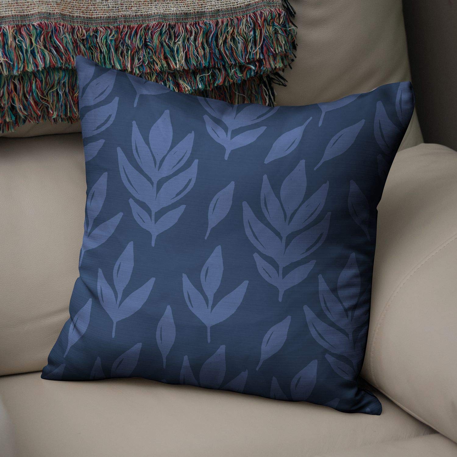 Bonamaison Decorative Cushion Cover Blue, Throw Pillow Covers, Home Decorative Pillowcases for Livingroom, Sofa, Bedroom, Size:50x50 Cm - Designed and Manufactured in Turkey