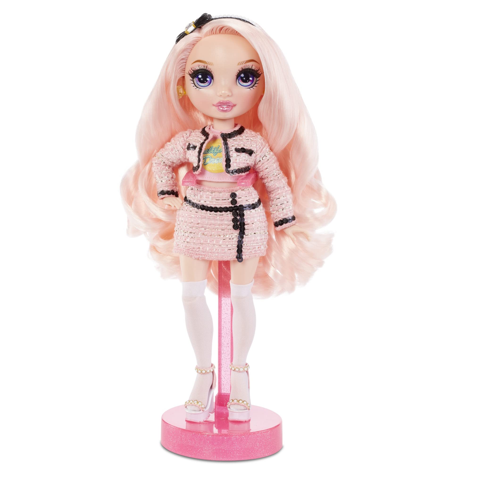 Rainbow High Fashion Doll - Bella Parker - Pink Themed Doll With Luxury Outfits, Accessories & Fashion Doll Stand Series 2 - For Girls Age 6+