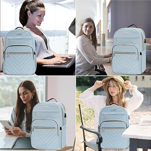 VANKEAN Inch Laptop Backpack for Women Work Laptop Bag Fashion with  USB Port, Waterproof Backpacks Stylis