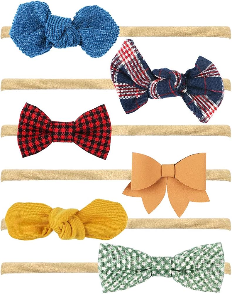 Baby Girl Headbands and Bows, Nylon Headbands, Hair Accessories for Newborn Toddler Girls