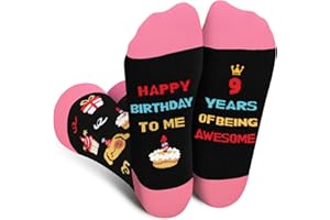SuniSooci 7th 9th 10th Birthday Gifts for Girls - Funny 7 9 10 Years Old Birthday Girls Socks Gag Christmas Gifts Stocking