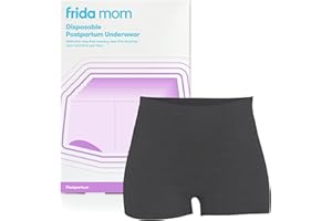 Frida Mom 8pc Postpartum Underwear, Disposable Boyshort Panties, Seamless, Stretch Support, New Mom Essentials, Size Regular (28in-42in)