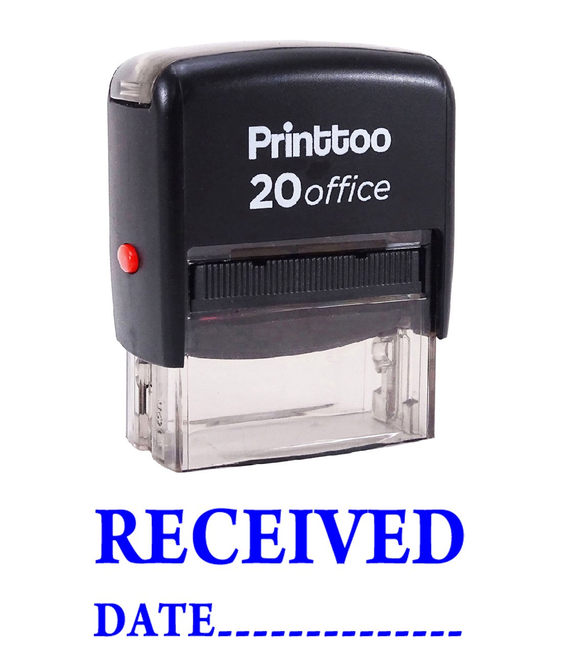 Printtoo Received with Date Self Inking Rubber Stamp Office Stationary Custom Stamp-Blue