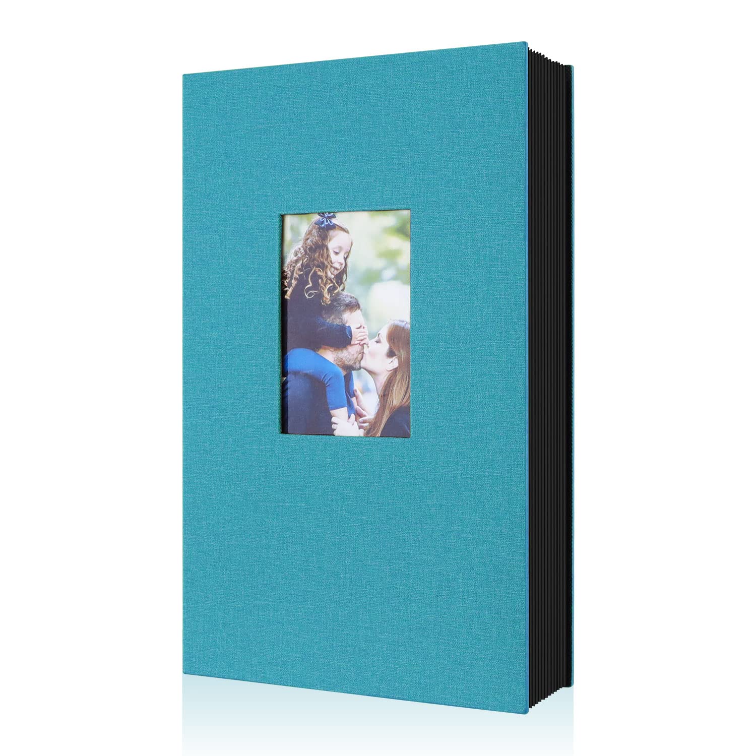 Benjia Photo Album 6x4 Slip in, Linen 300 Pockets Photo Albums Holds Landscape Only 10x15cm Picture Teal