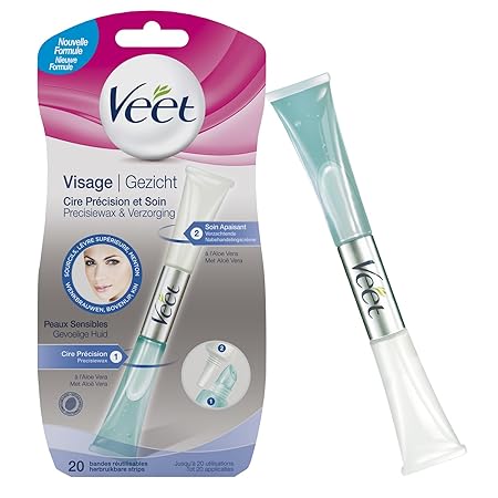 VEET Cire Visage Précision et Soin Peaux Sensibles