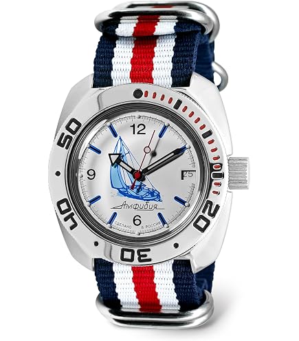 Amazon.com: VOSTOK Original Mens Watch Amphibia 90078A Classic 1st