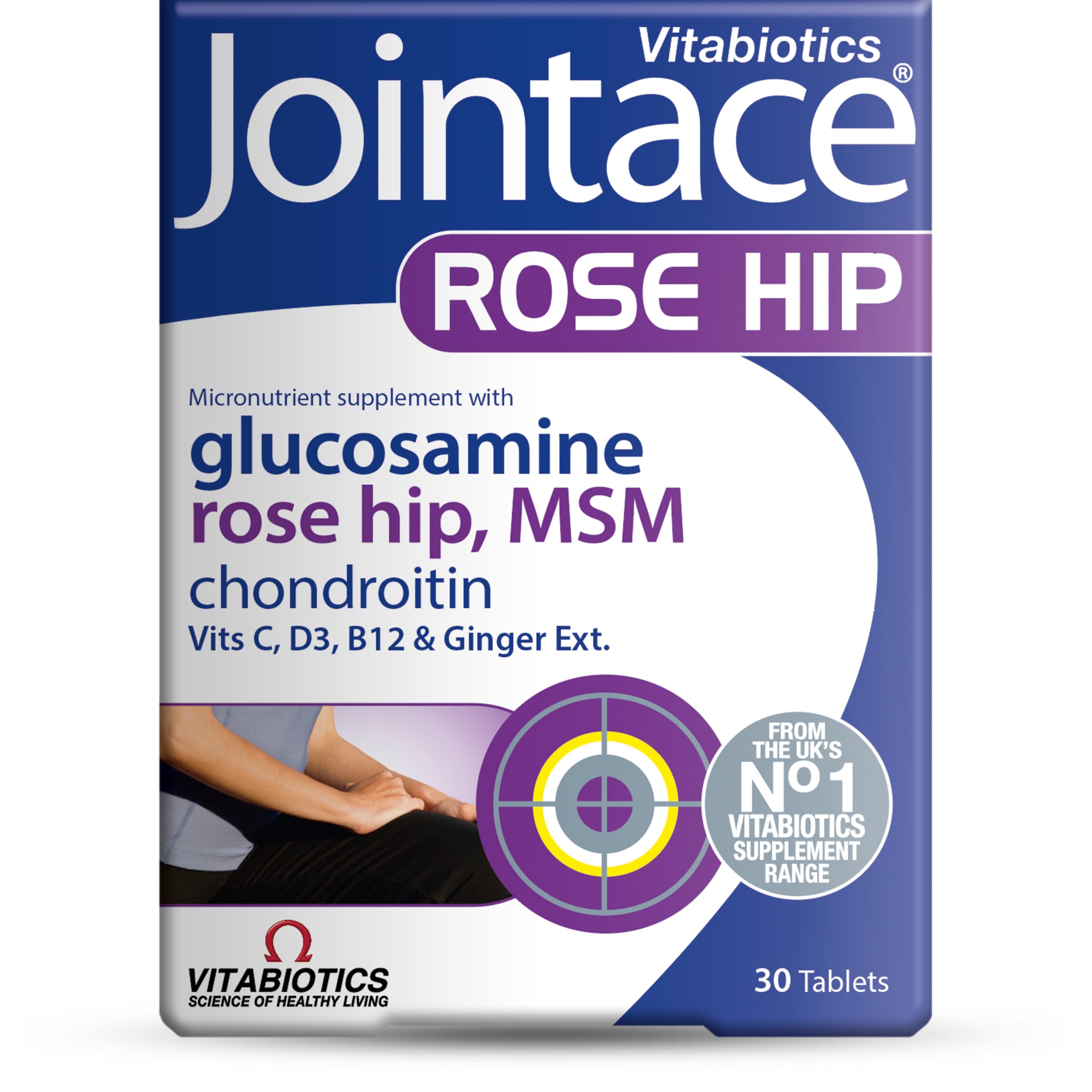 Jointace Rose Hip - Advanced Joints & Cartilage Support - Includes Glucosamine and Chondroitin, MSM, Ginger & Vitamin C