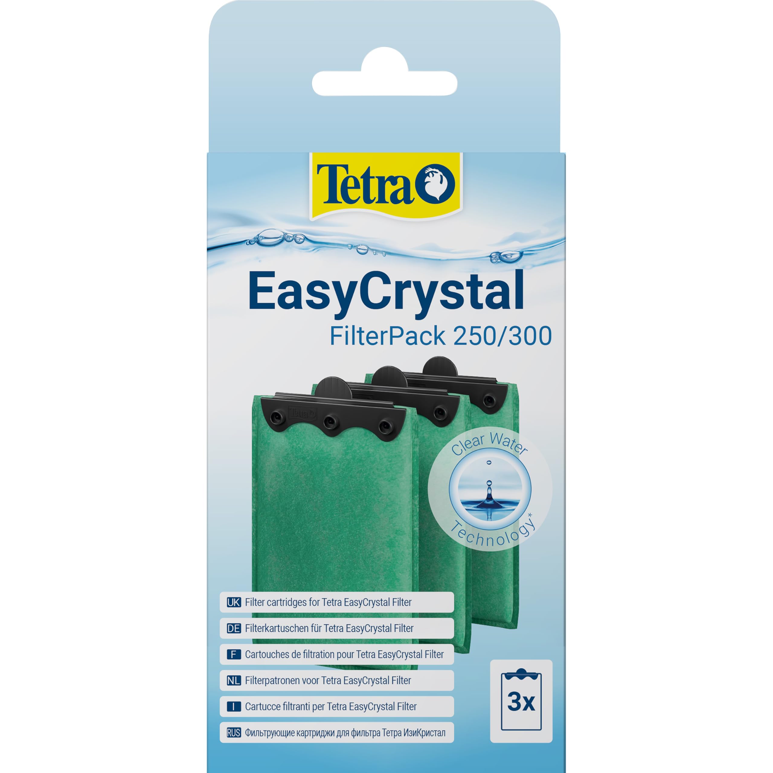 Tetra EasyCrystal Cartridge for EasyCrystal Filter 250/300, for Fast and Clean Filter Replacement,Green