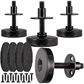 NEWBYTEK 3/8-16 Heavy Duty Leveling Feet, 1600LB Furniture Levelers (4PK) | Ideal for sloped workbenches or sofa replacement feet, 2" nylon base with felt pads glide scratch-free on hard floors
