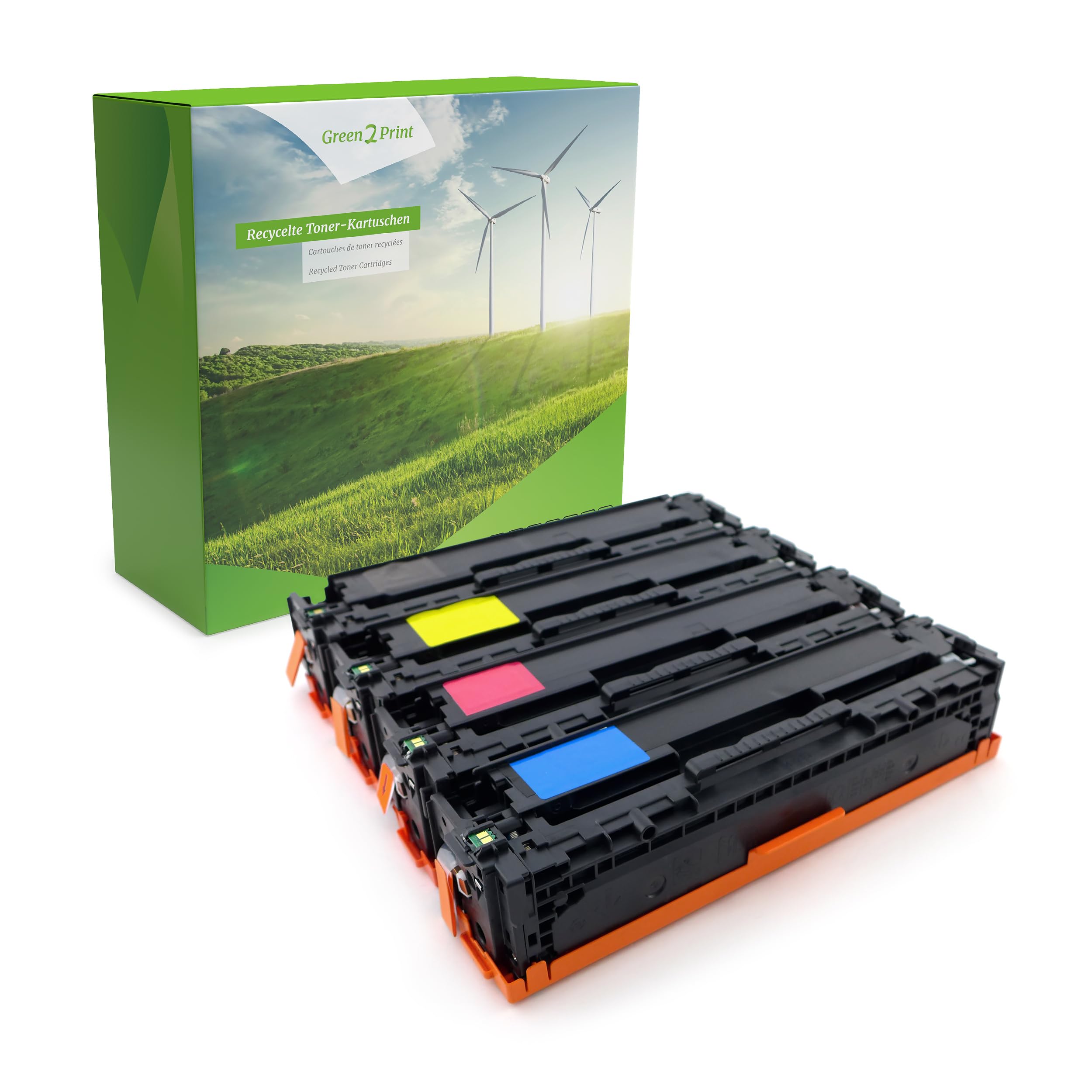 Green2Print Toner Set, 4 cartridges 1x 2000, 3x 1300 pages Toner cartridge for HP LaserJet Pro CM1415FN, CM1415FNW, CP1525NW, CP1525N