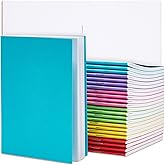 Paper Junkie 24 Pack Blank Books for Kids to Write Stories, A6 Colorful Notebooks Bulk, 4.3x5.5 in Unlined Travel Journals Scrapbooks for Students Sketching