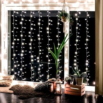 Lichterkettenvorhang Mit 300 Leds Fur Innen Und Aussen 3 X 3