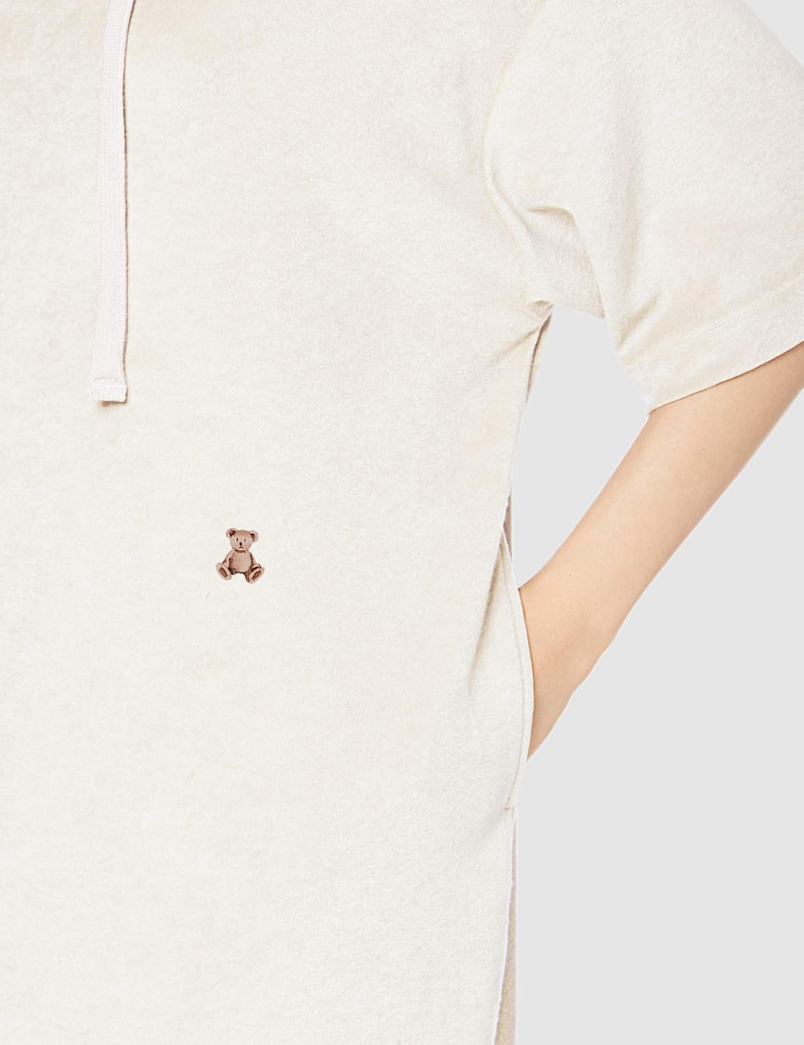 Amazon ジェラート ピケ ベア刺繍抗菌防臭パイルフードドレス Pwco2221 レディース Owht 日本 F Free サイズ ワンピース チュニック 通販