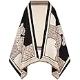 EXTREE Scarfs for Women Pashmina Silky Shawl Wrap for Evening Dressing Blanket Open Front Poncho Cape