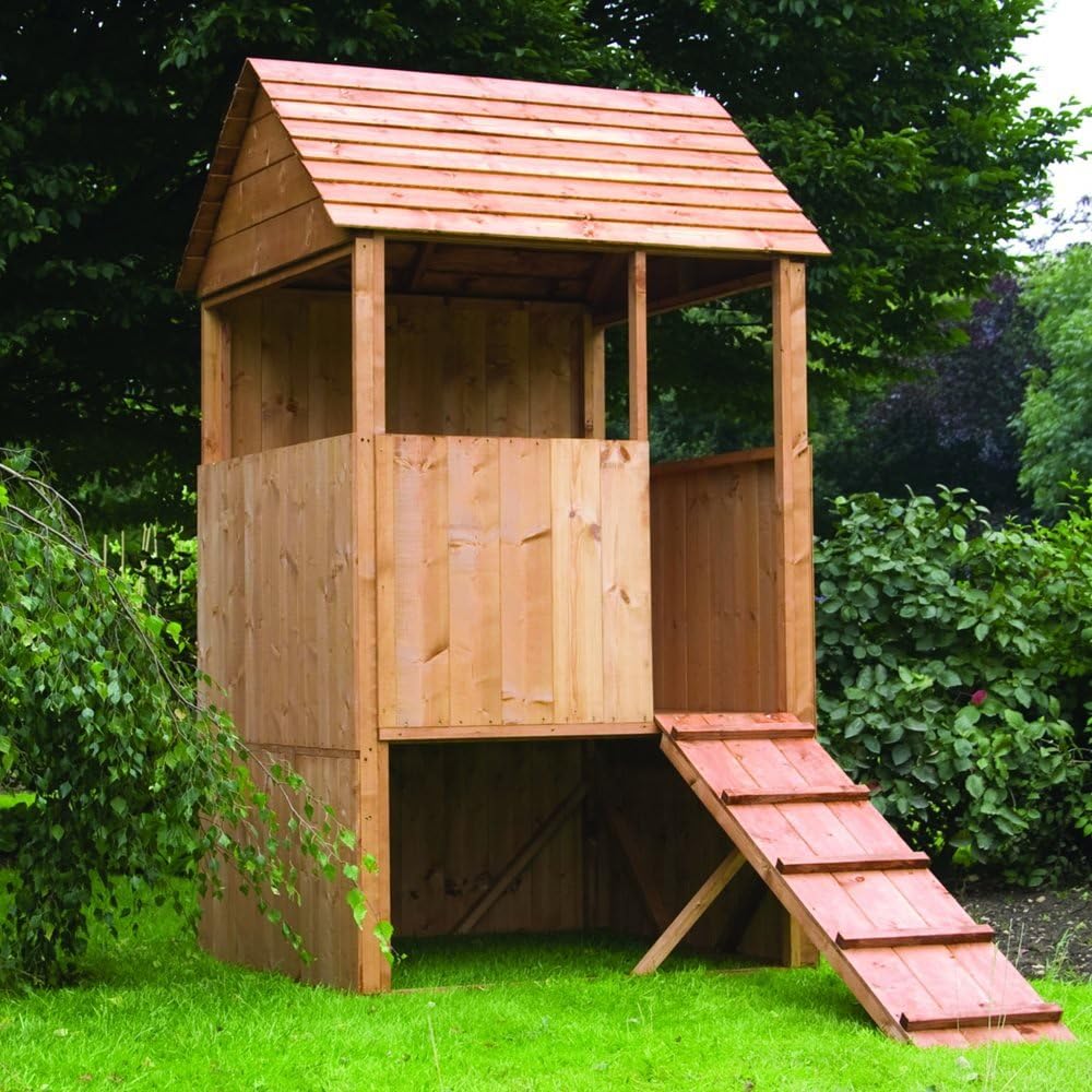 wooden lookout playhouse
