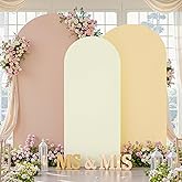 Set of 3 Arch Backdrop Covers(6ft, 5ft, 4ft) - Premium Stretchy Spandex Backdrop Arch Stand Cover for Baby Shower,Wedding,Par