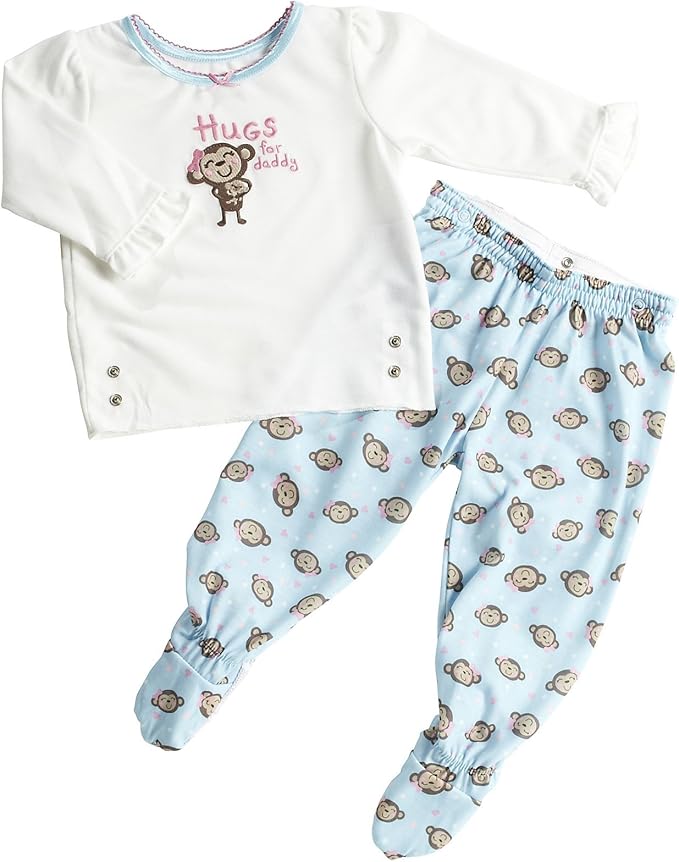 infant 2 piece snap waist pajamas