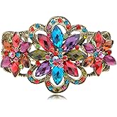 Alilang Rainbow Colorful Jewel Gem Flower Star Crystal Rhinestone Fashion Bracelet Bangle Cuff