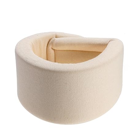 Healifty Halskrause Soft Halsband Einstellbarer gegen Schmerzen Druck Wirbelsäule Muskel Größe M (Beige)